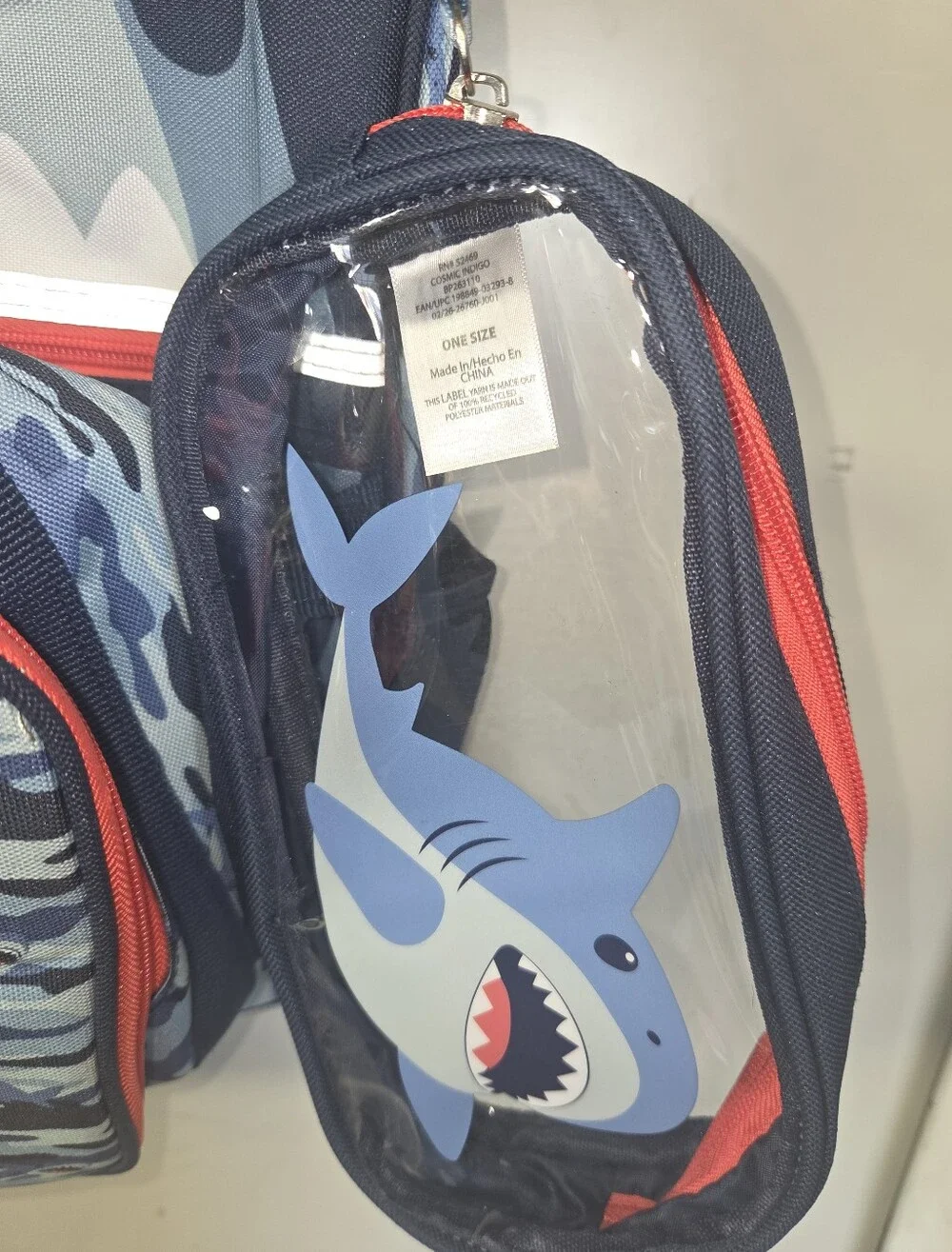 Kids Shark Backpack and Lunch Set - Blue